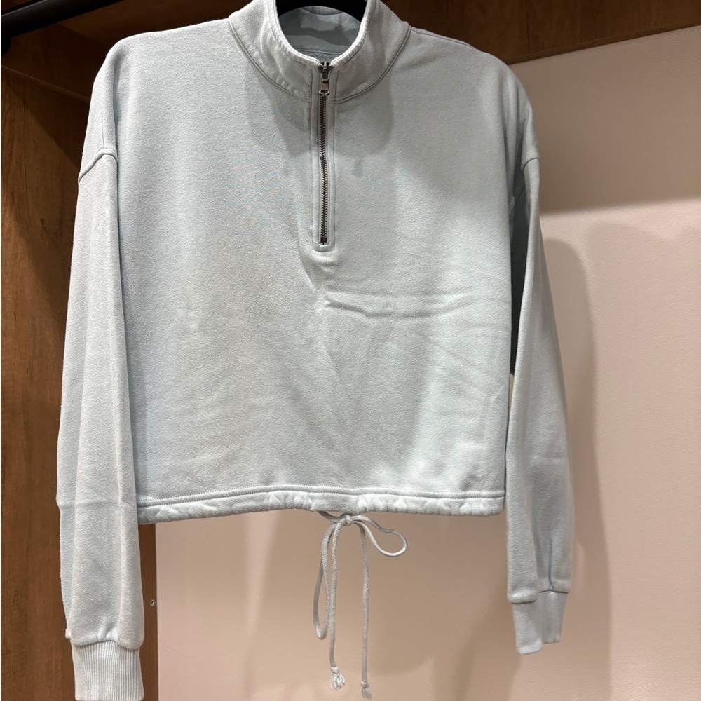 American Eagle Outfitters Light Gray Cowl Neck Sweater